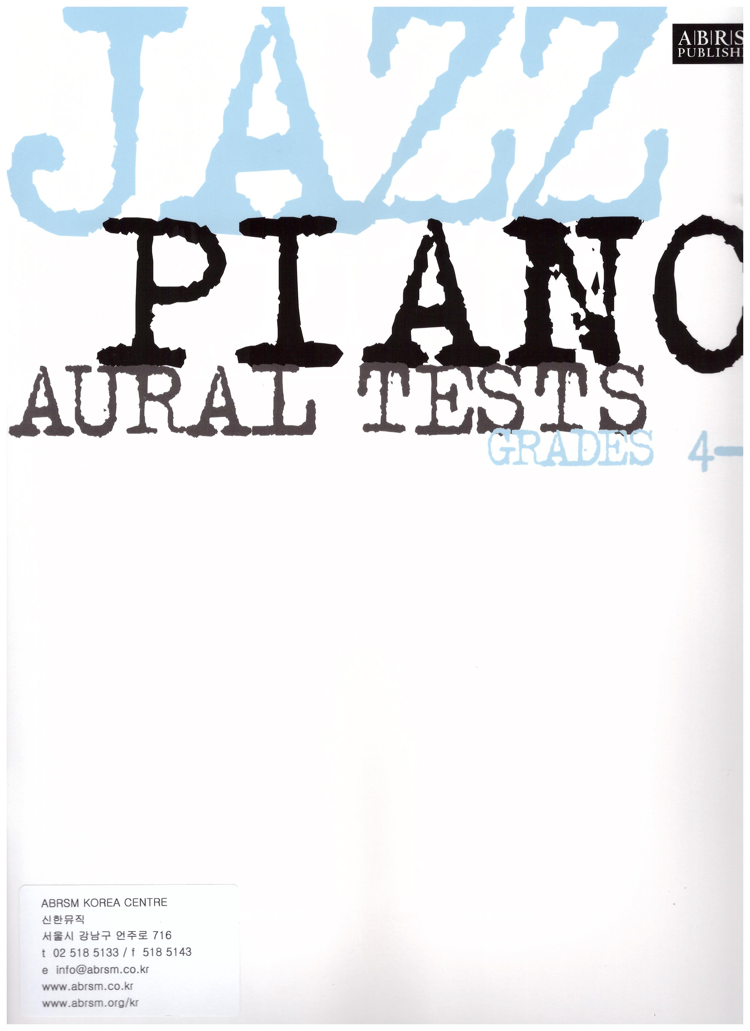 Jazz Piano Aural Tests G4-5